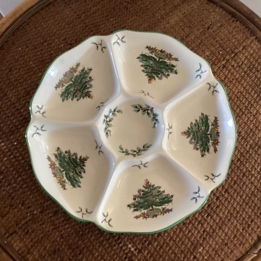 Spode Christmas Tree Hors d'oeuvres or Relish Tray